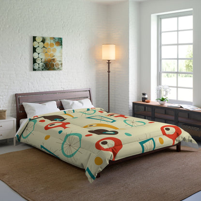 Kate McEnroe New York 50s Mid-Century Modern Geometric Retro Comforter Comforters 88" × 88" 16712685342689038085