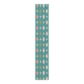 Kate McEnroe New York 50s Mid Century Modern Retro Aqua Blue Diamond Starburst Table RunnerTable Runners18840401155891775167