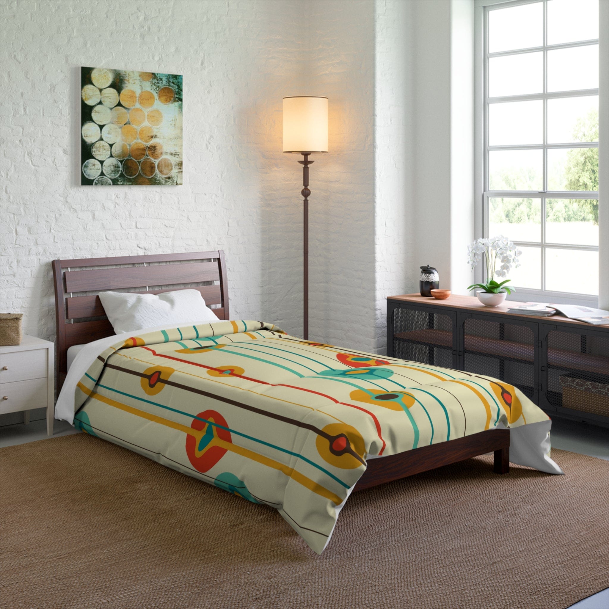 Kate McEnroe New York 50s Mid Century Modern Retro Geometric Amoeba ComforterComforters25028578739830198962