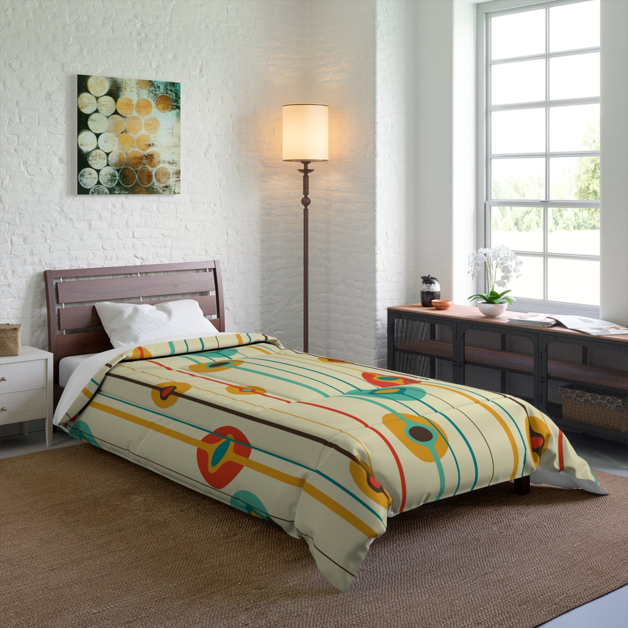 Kate McEnroe New York 50s Mid Century Modern Retro Geometric Amoeba ComforterComforters98911953283223504662