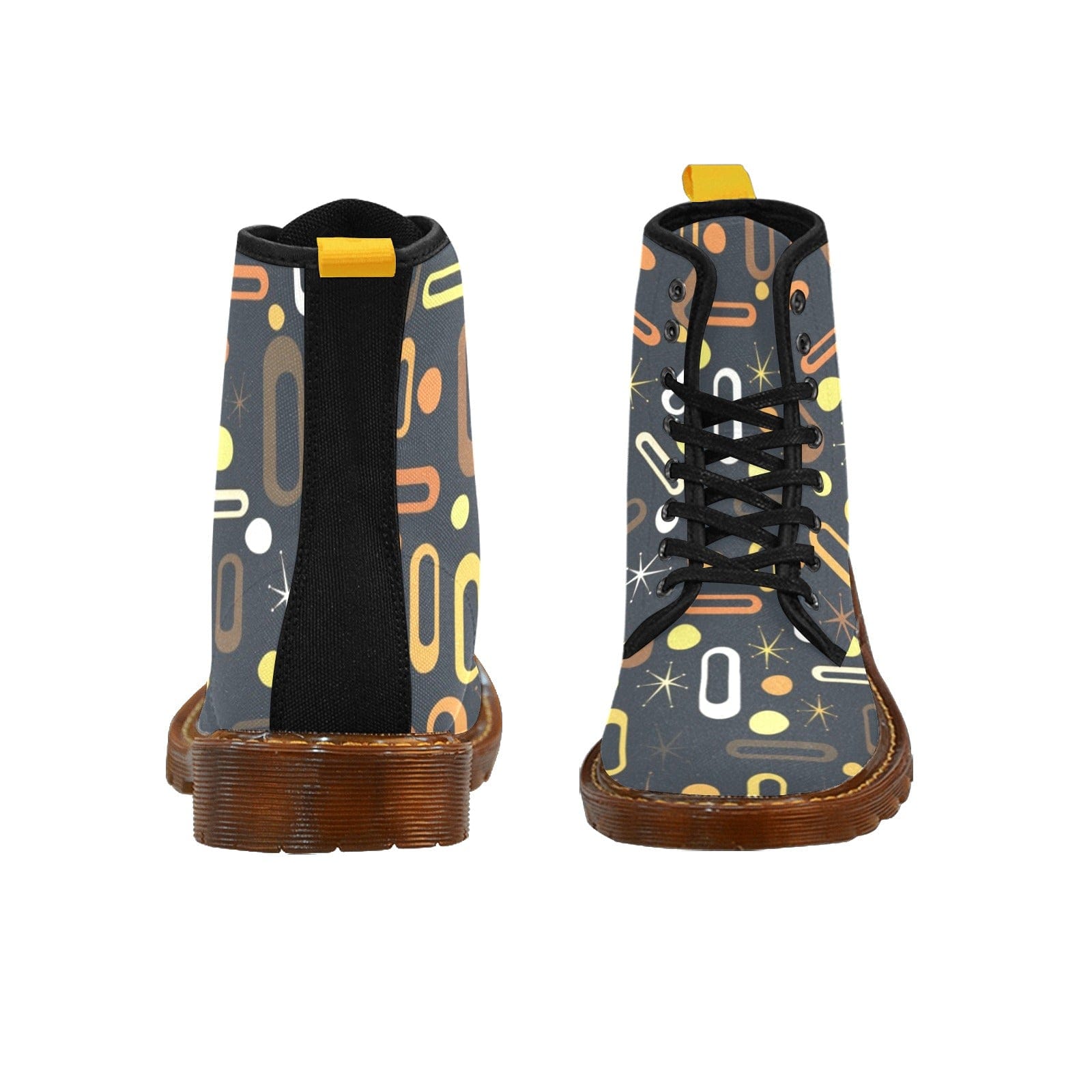 50s Modern Vintage Geometric Men s Canvas Boots