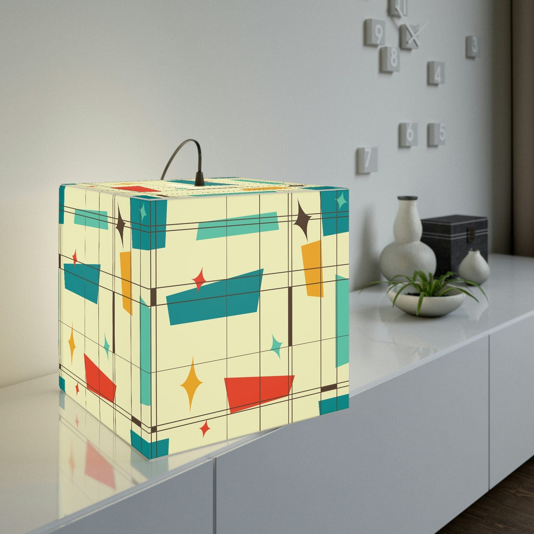 Kate McEnroe New York 50s Retro Geometric Light Cube LampLamps27067001768909480545