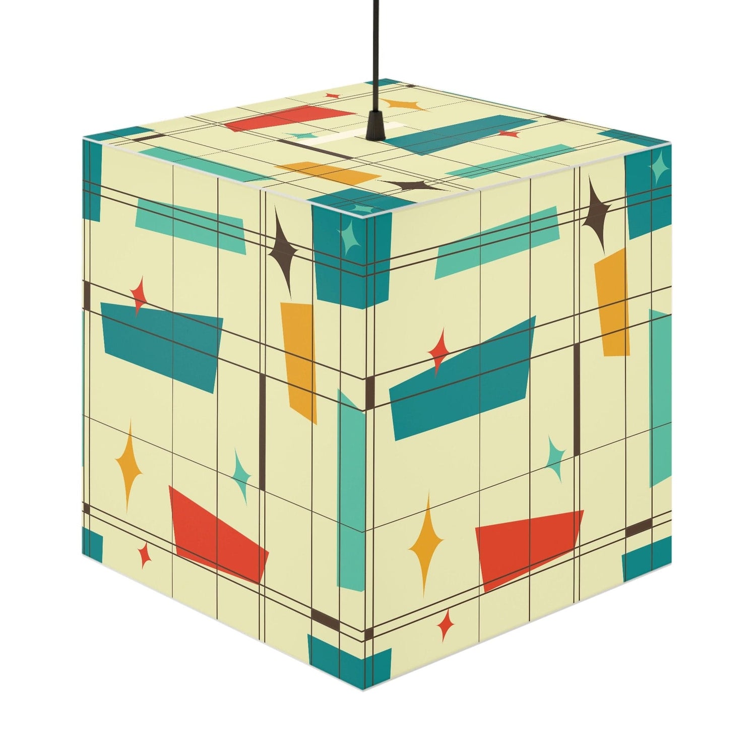 Kate McEnroe New York 50s Retro Geometric Light Cube LampLamps27067001768909480545