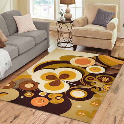 Kate McEnroe New York 60s MCM Geometric Retro Area Rug, 70s Groovy, Hippie Bold Abstract Accent Rug, Mid Century Modern Living Room, Bedroom Carpet - 123681223 Rugs