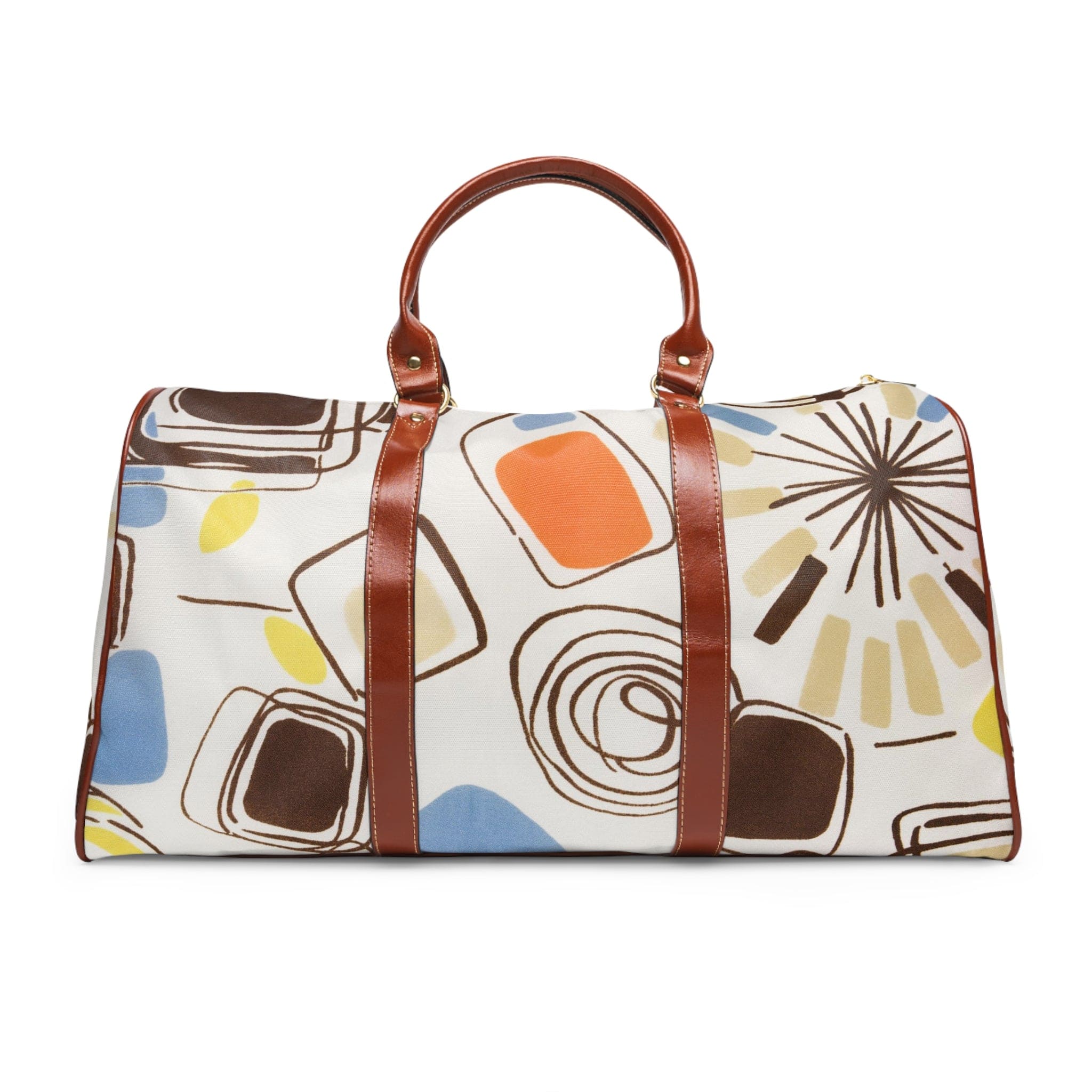 Kate McEnroe New York 60s Mid Mod Geometric Abstract Travel BagDuffel BagsD2819696