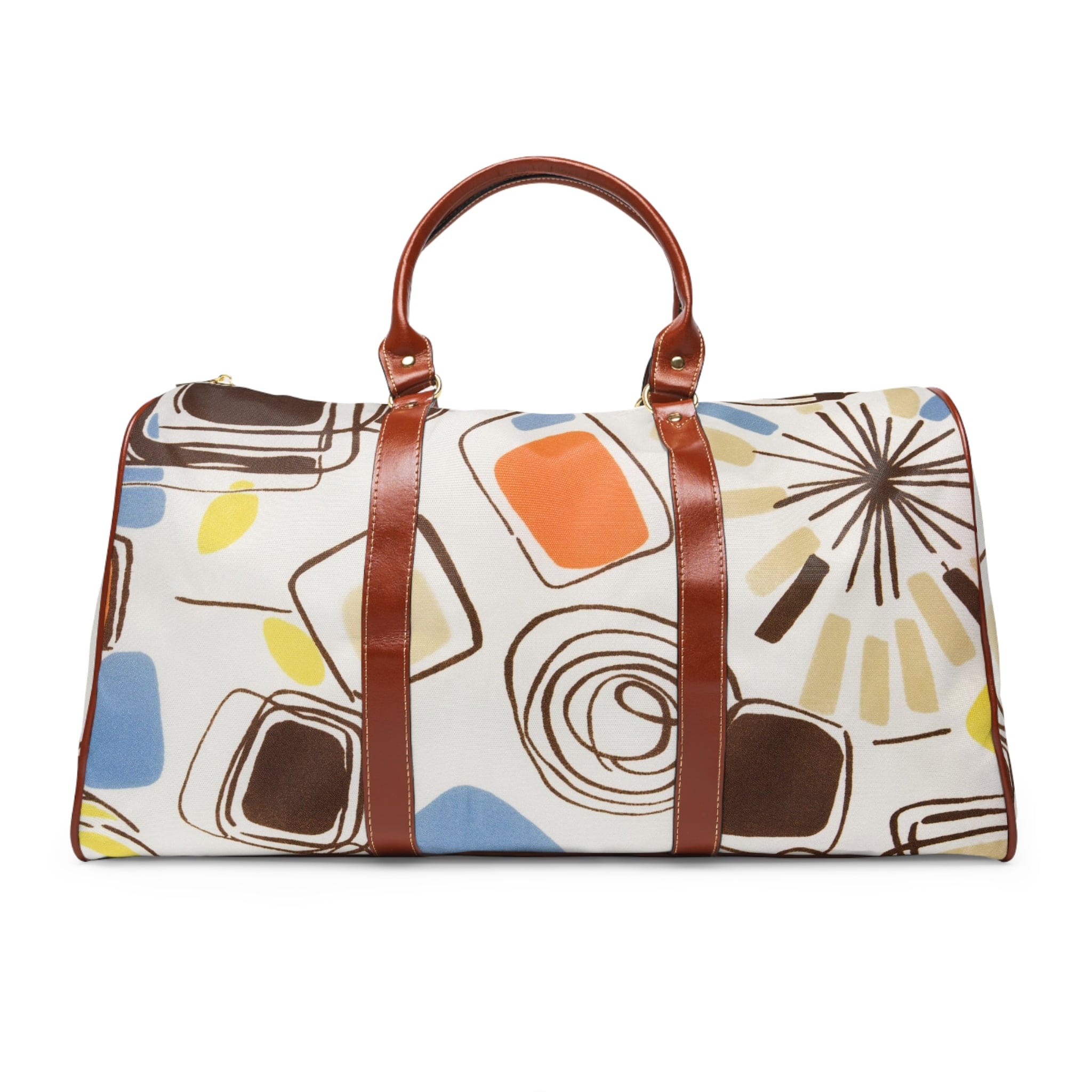 Kate McEnroe New York 60s Mid Mod Geometric Abstract Travel BagDuffel BagsD2819696