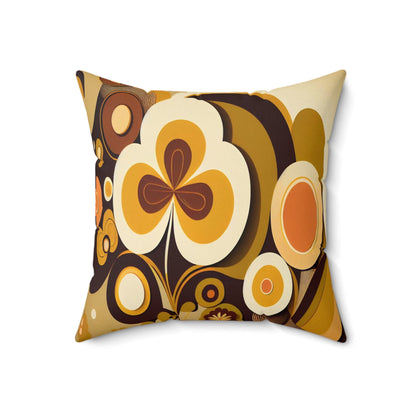 Kate McEnroe New York 60s Mid Mod Geometric Retro Floral Throw Pillow with Insert, MCM 70s Groovy, Hippie Bold Abstract Living Room, Bedroom Decor - 122981223 Throw Pillows