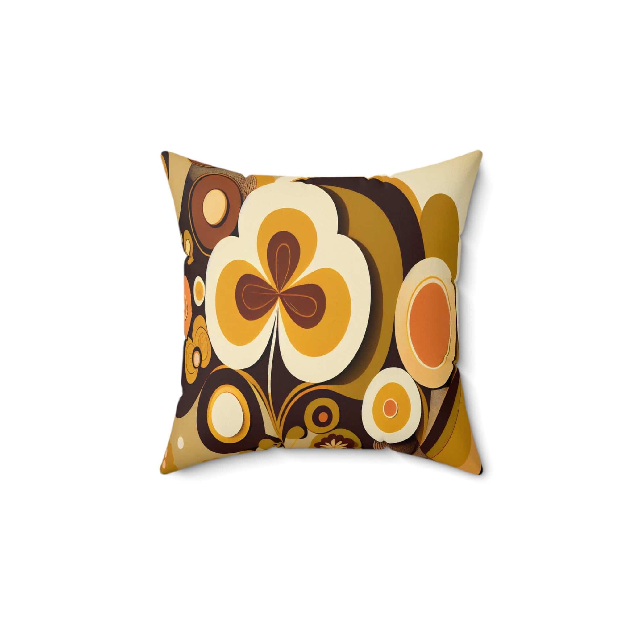 Kate McEnroe New York 60s Mid Mod Geometric Retro Floral Throw Pillow with Insert, MCM 70s Groovy, Hippie Bold Abstract Living Room, Bedroom Decor - 122981223Throw Pillows78732734622005225360