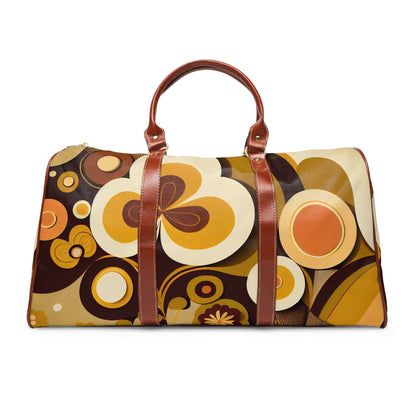 Kate McEnroe New York 60s Mid Mod Geometric Retro Travel Bag, MCM 70s Groovy, Hippie Bold Abstract Duffel Bag, Mid Century Modern Carry on Bag - 123481223 Duffel Bags 30499778719530606373