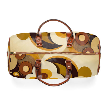 Kate McEnroe New York 60s Mid Mod Geometric Retro Travel Bag, MCM 70s Groovy, Hippie Bold Abstract Duffel Bag, Mid Century Modern Carry on Bag - 123481223Duffel Bags30499778719530606373