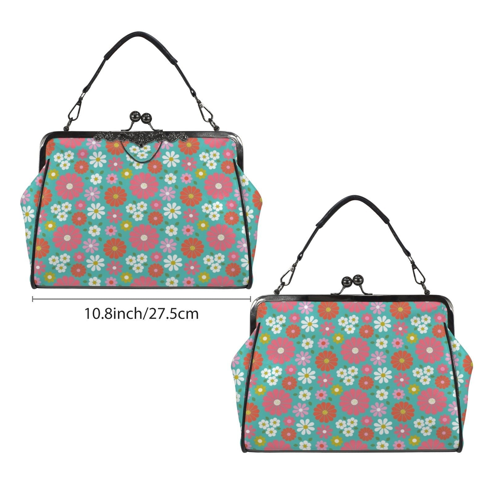 Kate McEnroe New York 60s Mod Daisy Flower Power Kisslock HandbagCrossbody BagsD3275447