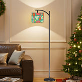 Kate McEnroe New York 60s Mod Flower Power Arc Floor Lamp, Mid Century Modern Groovy Floral Accent LightingArc Floor LampsauULpHTbAX