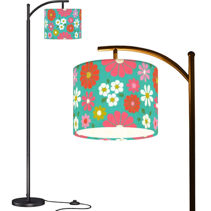 Kate McEnroe New York 60s Mod Flower Power Arc Floor Lamp, Mid Century Modern Groovy Floral Accent LightingArc Floor LampsauULpHTbAX