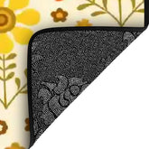 Kate McEnroe New York 70s Daisy Floral Stair Treads, Retro Mid Century Modern Yellow Orange Stair RugsStair TreadsO0lGbdrToW