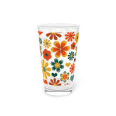 Kate McEnroe New York 70s Flower Power Pint Glass, 16oz Mid Mod Groovy Hippie Beer Glass, Retro Floral Shaker Glass, Beer Glassware Gifts, Gift for MomBeer Glasses13721940476782738135