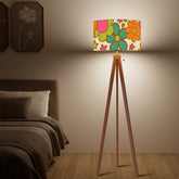 Kate McEnroe New York 70s Flower Power Retro Floral Drum Lamp Shade, Mid Century ModernLamp ShadesKGfHOJDBzf