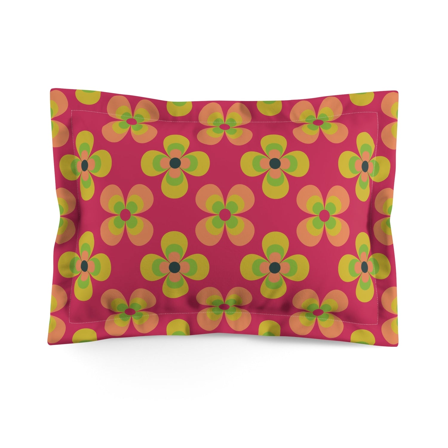 Kate McEnroe New York 70s Flower Power Retro Pillow Sham, Mid Century Modern Groovy Bedroom Decor, MCM Bedding AccentPillow Shams15136604679443292125