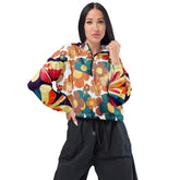 Kate McEnroe New York 70s Flower Power Retro Women’s cropped windbreakerJackets3842938_15794