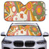 Kate McEnroe New York 70s Groovy Floral Car Sunshade, Retro Hippie Flower Power Windshield CoverCar SunshadeYP6GZ3GN - 1