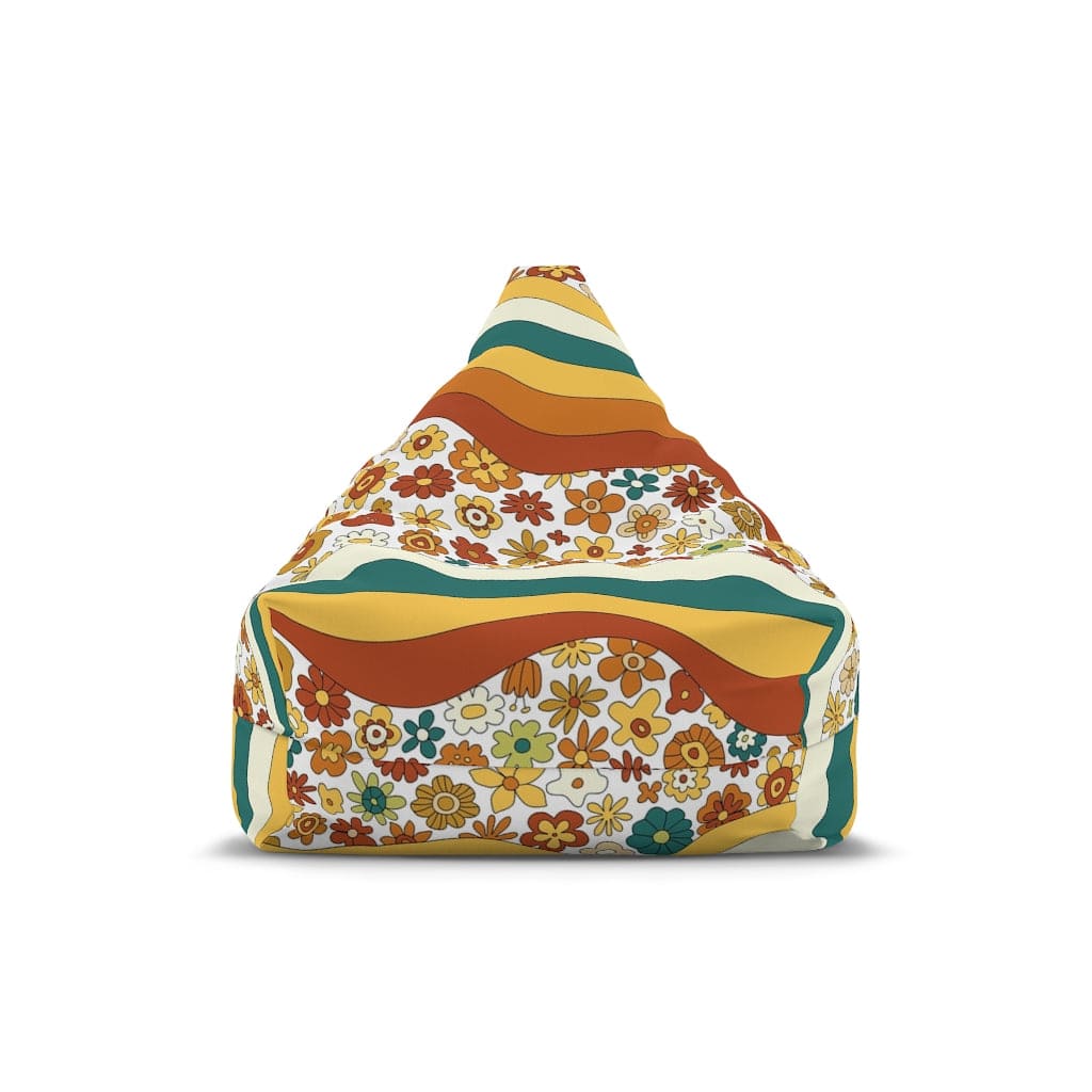 Kate McEnroe New York 70s Groovy Hippie Retro Bean Bag Chair Cover #2 Bean Bag Chair Covers 27" × 30" × 25" / Without insert 12607620633614249217