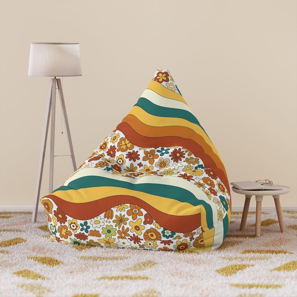 Kate McEnroe New York 70s Groovy Hippie Retro Bean Bag Chair Cover #2 Bean Bag Chair Covers 38" × 42" × 29" / Without insert 11786482869382311195