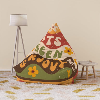 Kate McEnroe New York 70s Groovy Hippie Retro Mid Mod Boho Bean Bag Chair Cover Bean Bag Chair Covers 38&quot; × 42&quot; × 29&quot; / Without insert 25325778450080706469
