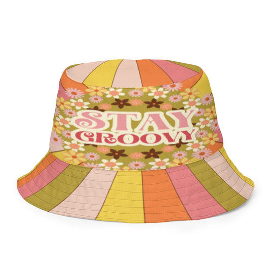 Kate McEnroe New York 70s Groovy Hippie Sunkissed Reversible Bucket Hat Hats S/M 63C775721B24A_16360