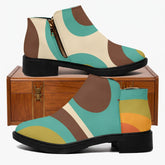 Kate McEnroe New York 70s Groovy Swirl Ankle Boots Retro Mod Wave BootiesAnkle Bootsm2l3lhk1_001