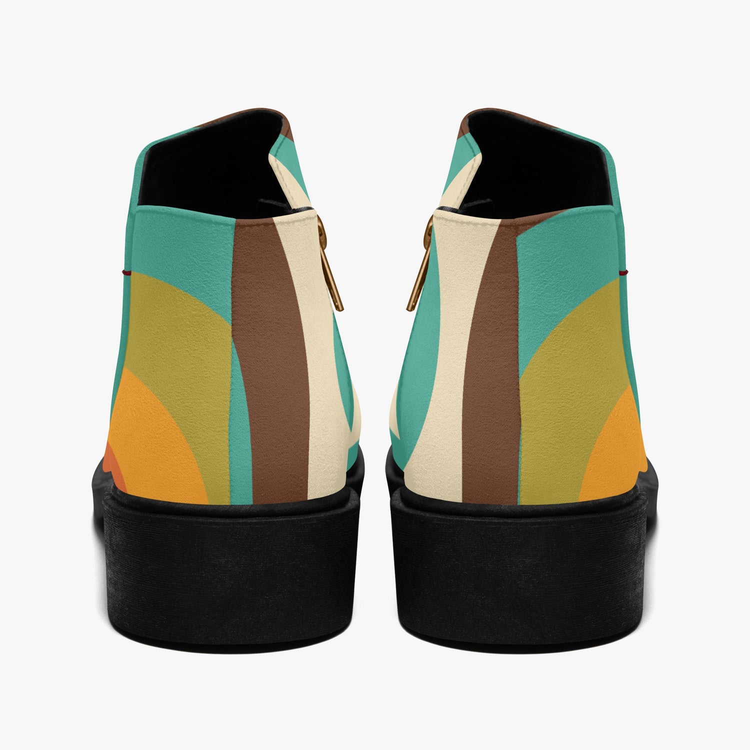 Kate McEnroe New York 70s Groovy Swirl Ankle Boots Retro Mod Wave BootiesAnkle Bootsm2l3lhk1_001