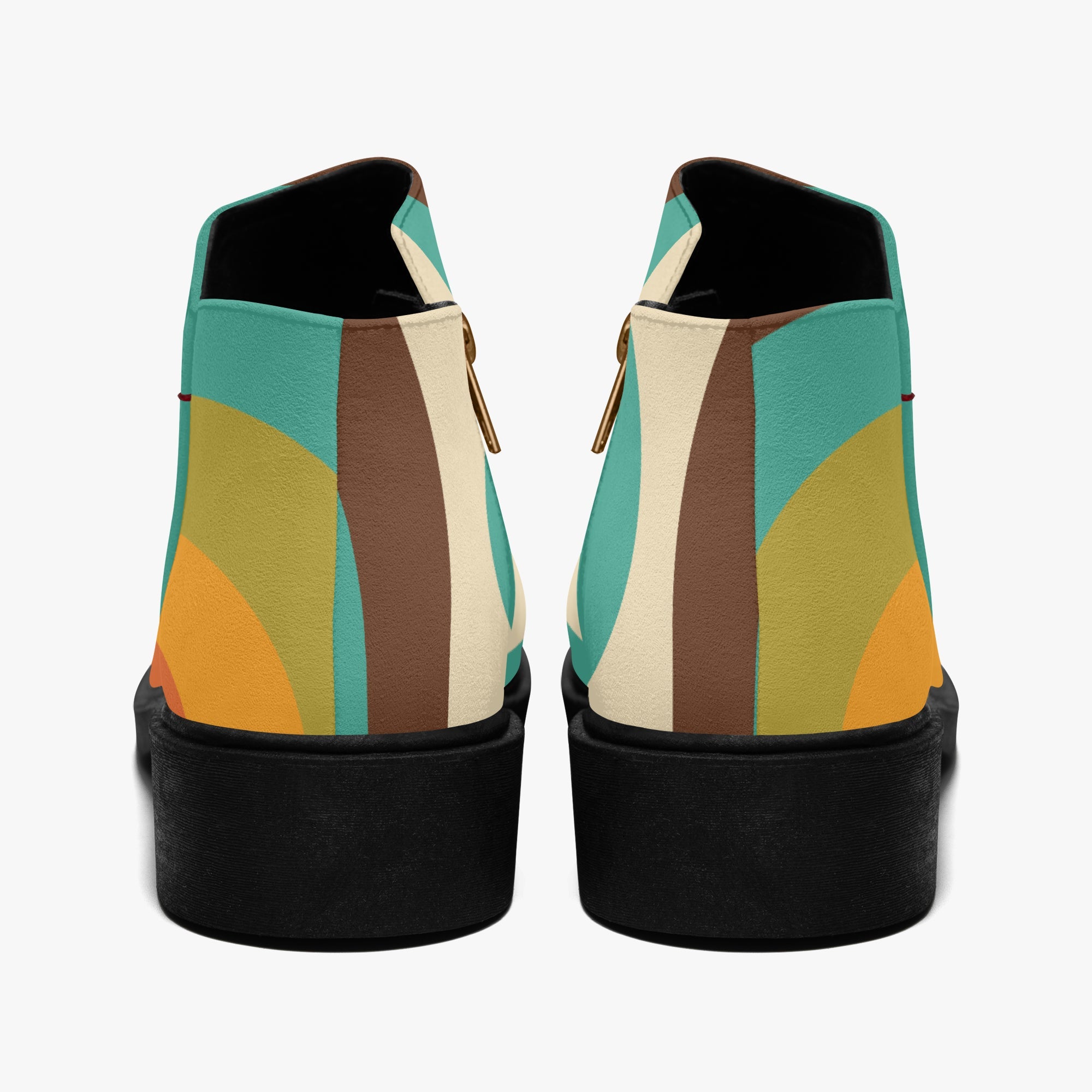 Kate McEnroe New York 70s Groovy Swirl Ankle Boots Retro Mod Wave BootiesAnkle Bootsm2l3lhk1_001