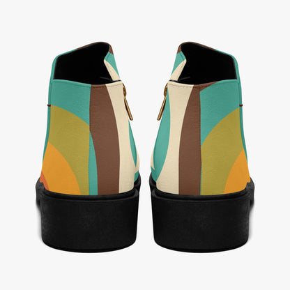 Kate McEnroe New York 70s Groovy Swirl Ankle Boots Retro Mod Wave BootiesAnkle Bootsm2l3lhk1_001