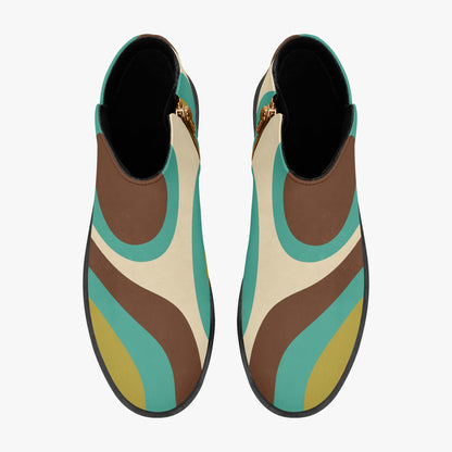 Kate McEnroe New York 70s Groovy Swirl Ankle Boots Retro Mod Wave BootiesAnkle Bootsm2l3lhk1_001