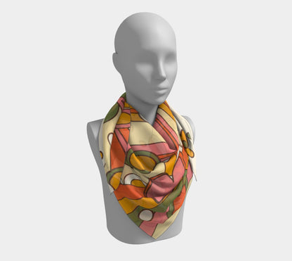 Kate McEnroe New York 70s Hippie Retro Groovy Flower Power Square ScarfScarves6680966|silk - habotai|16x16