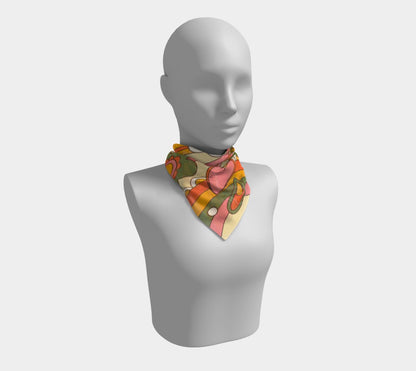 Kate McEnroe New York 70s Hippie Retro Groovy Flower Power Square ScarfScarves6680966|silk - habotai|16x16