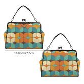 Kate McEnroe New York 70s Mod Kiss Lock Purse Retro Geometric Vintage HandbagCrossbody BagsD3274943