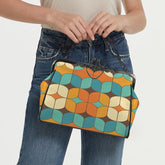 Kate McEnroe New York 70s Mod Kiss Lock Purse Retro Geometric Vintage HandbagCrossbody BagsD3274943