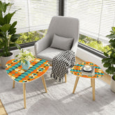 Kate McEnroe New York 70s Retro Geometric Mid Century Modern Nesting Tables, Set of 2Nesting TablesdlbYA9DJ4d