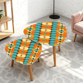 Kate McEnroe New York 70s Retro Geometric Mid Century Modern Nesting Tables, Set of 2Nesting TablesdlbYA9DJ4d