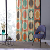 Kate McEnroe New York 70s Retro Mid Mod Bold Geometric Circles Window CurtainsWindow CurtainsCurtainSheer - 50x84 - SinglePanel