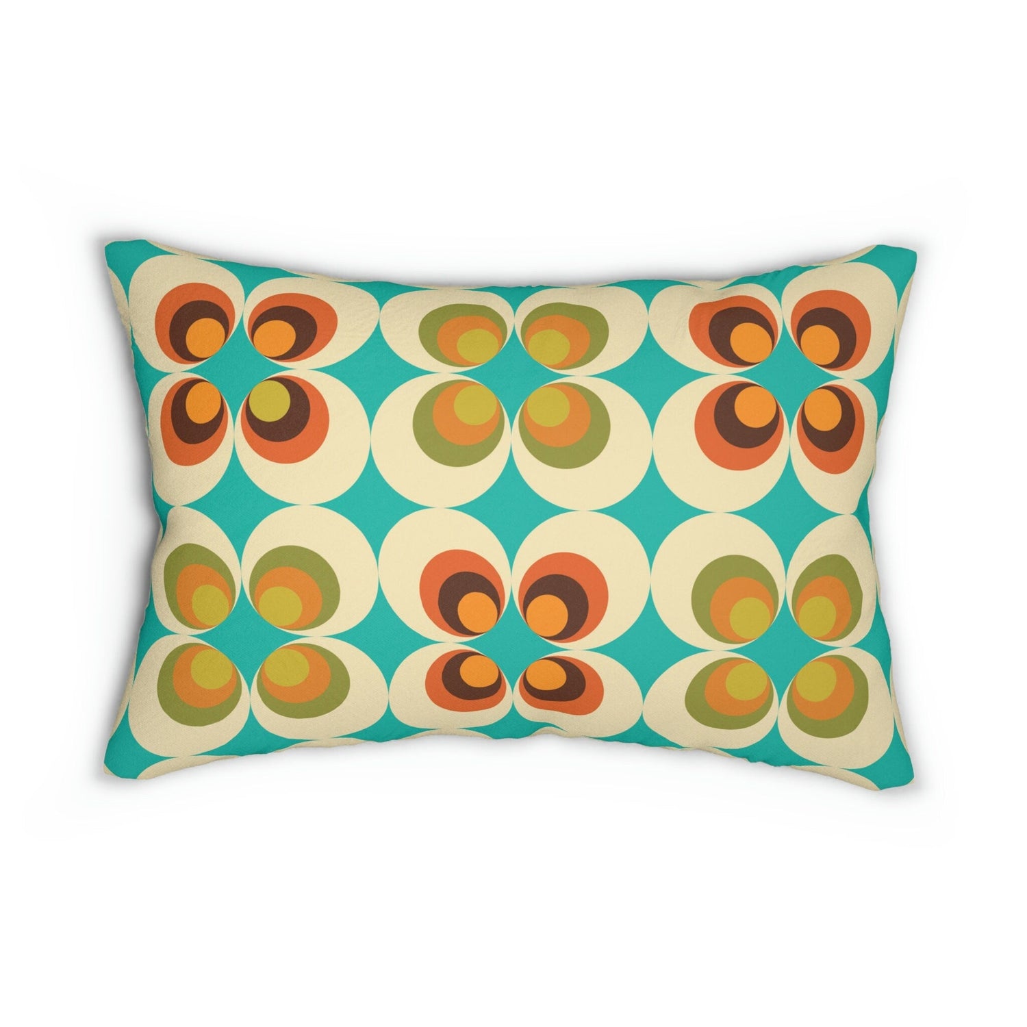 Kate McEnroe New York 70s Retro Mid Mod Daisy Lumbar Pillow, Mid Century Modern Flower Power PillowLumbar Pillows13973853652337294619