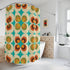 Kate McEnroe New York 70s Retro Mid Mod Daisy Shower Curtains, Mid Century Modern Flower Power Bath Decor, MCM Lime Green, Mustard Yellow Bathroom CurtainsShower Curtains31794494499023256303