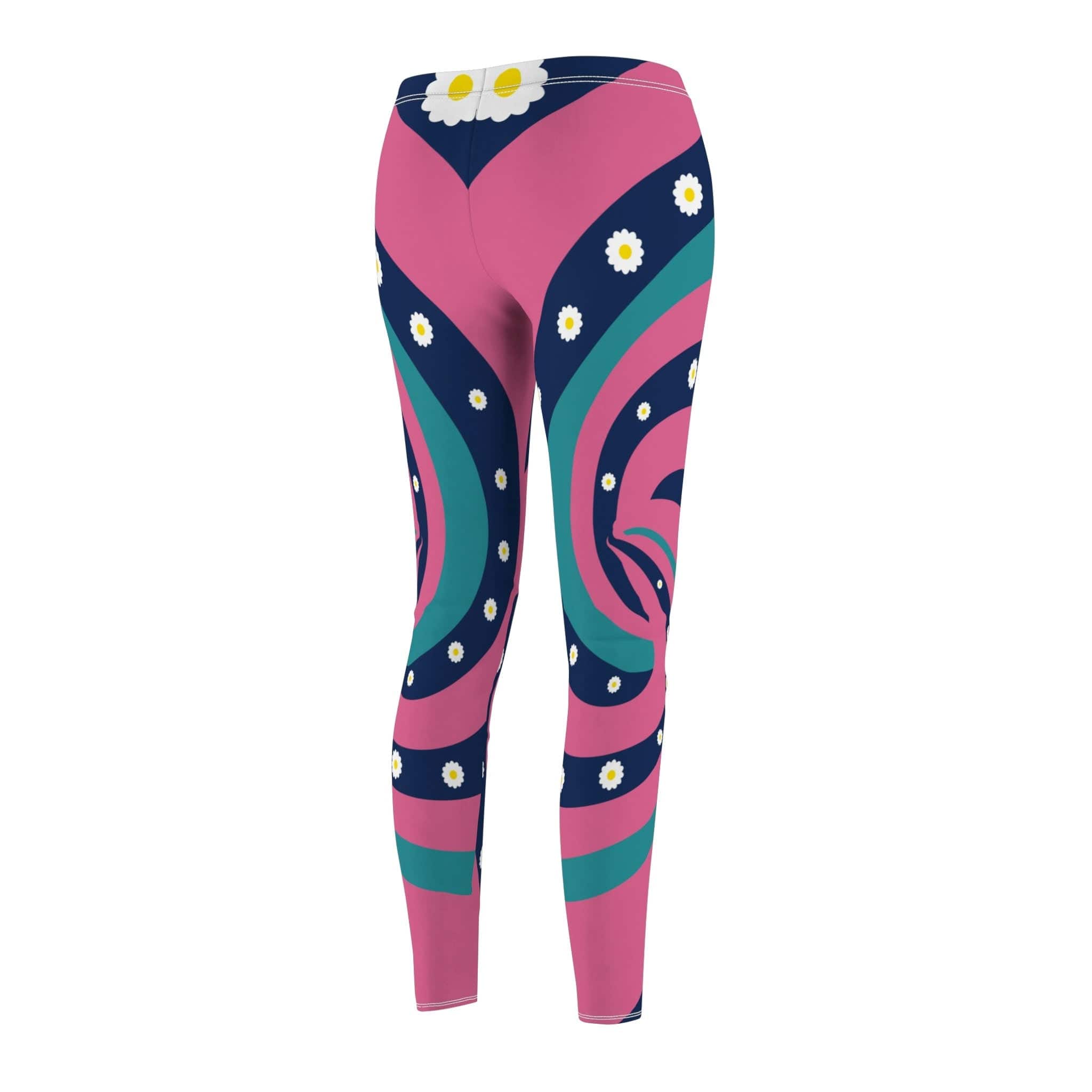 Kate McEnroe New York 70s Retro Psychedelic Groovy Swirl Flower Power Yoga LeggingsLeggings78158986891170229088