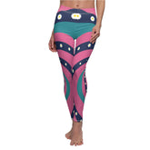 Kate McEnroe New York 70s Retro Psychedelic Groovy Swirl Flower Power Yoga LeggingsLeggings78158986891170229088