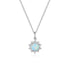 Kate McEnroe New York 925 Sterling Silver White Opal Sun Pendant & Necklace Necklaces Platinum Plated 37098928-platinum-plated