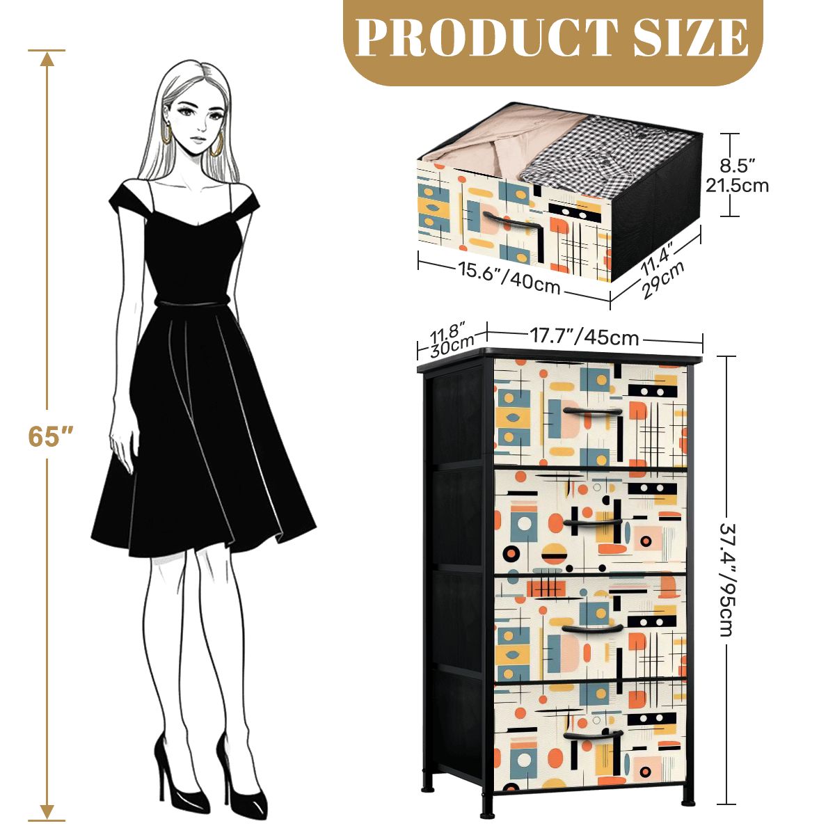 Kate McEnroe New York Abstract Bauhaus 1950s MCM Modernist Drawer DresserDressersIS1rcelSlw