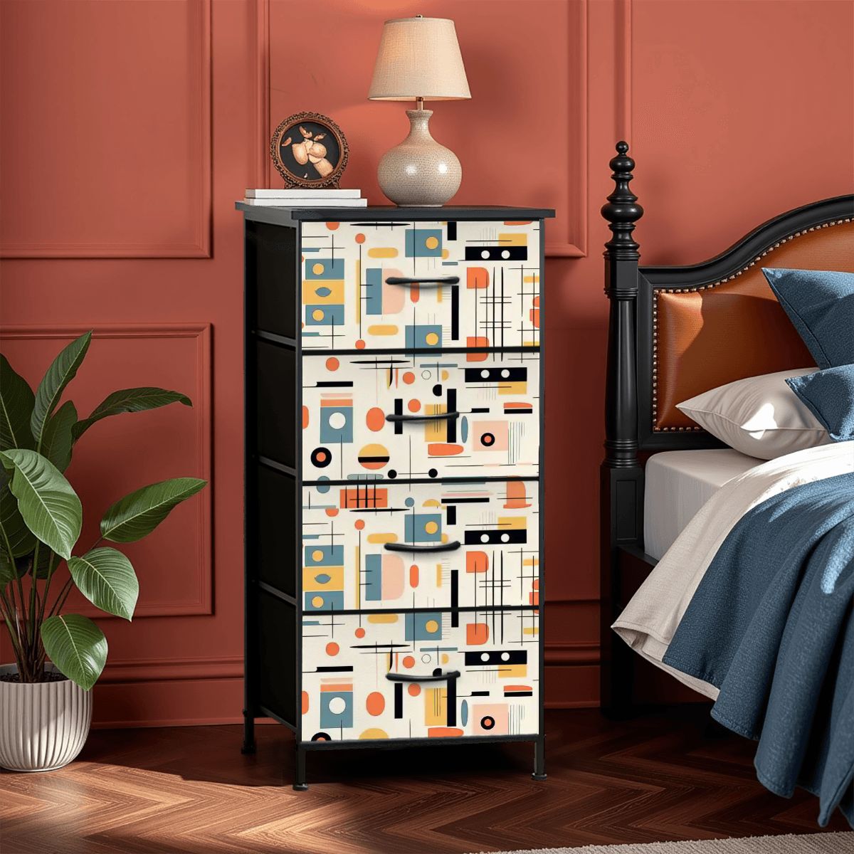 Kate McEnroe New York Abstract Bauhaus 1950s MCM Modernist Drawer DresserDressersIS1rcelSlw