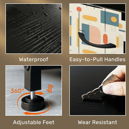 Kate McEnroe New York Abstract Bauhaus 1950s MCM Modernist Drawer DresserDressersIS1rcelSlw