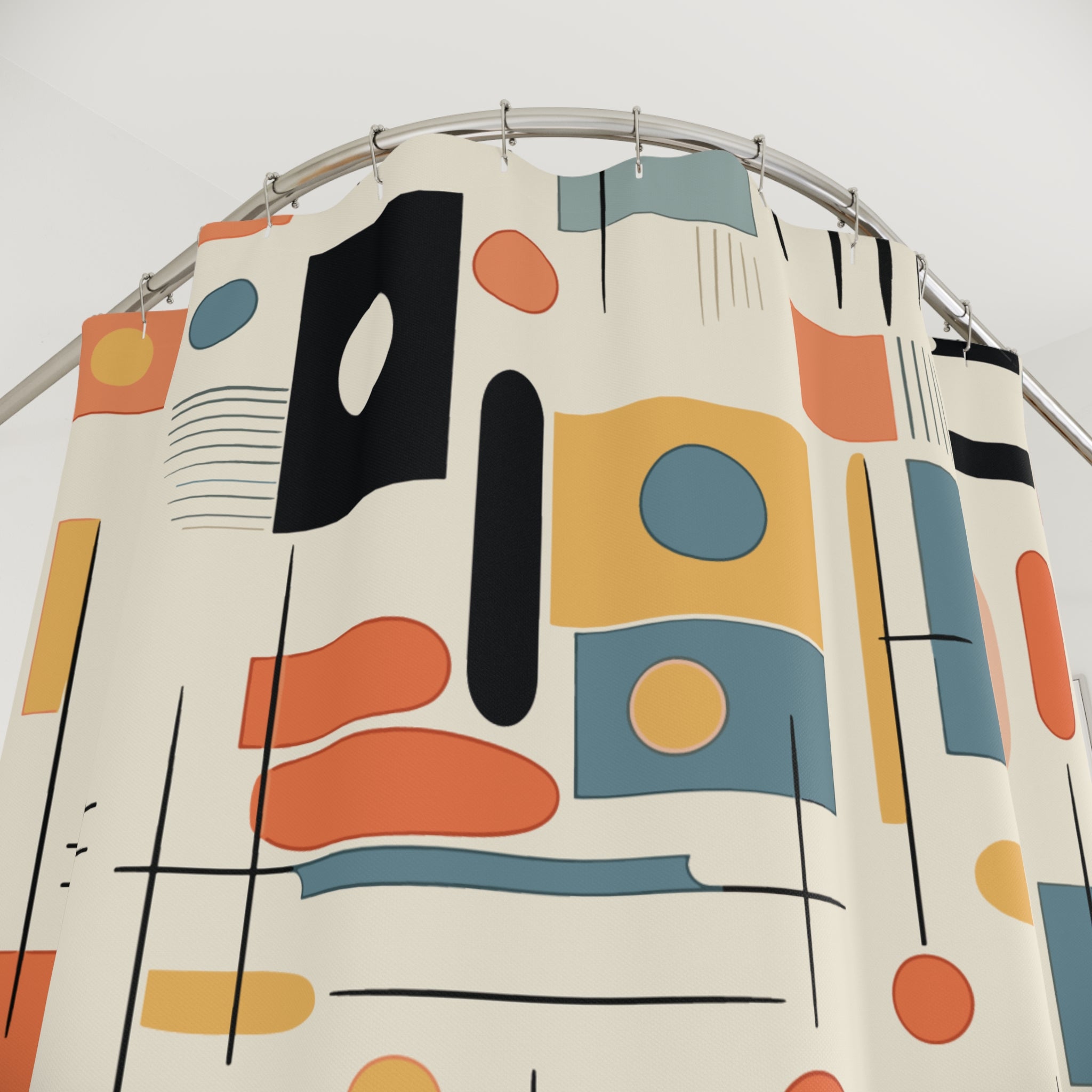 Kate McEnroe New York Abstract Geometric Mid Century Modern Shower CurtainShower Curtains74329609608339022762