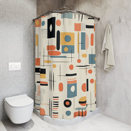 Kate McEnroe New York Abstract Geometric Mid Century Modern Shower CurtainShower Curtains74329609608339022762