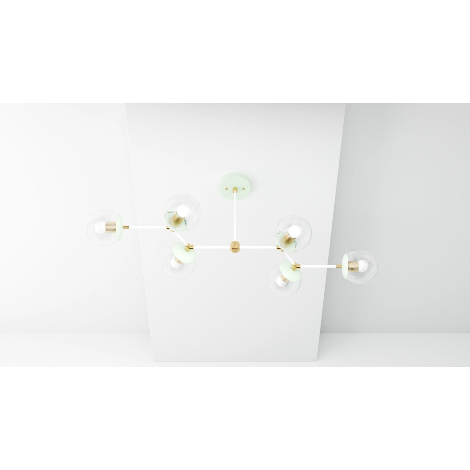 Kate McEnroe New York Ana - Modern Glass Globe 6 Light Linear Chandelier Kitchen IslandChandeliersku - 43870577557750